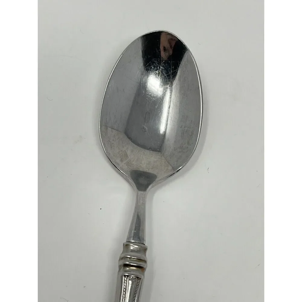 Oneida SHERATON Stainless Heirloom CUBE Glossy Place Dinner Soup Spoon 7 1/8”